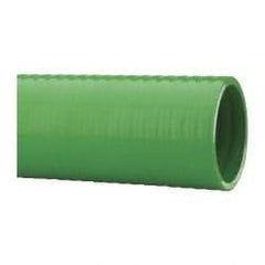 Made in USA - 2" Inside x 2-3/8" Outside Diam, PVC Liquid Suction & Discharge Hose - Green, 100' Long, 28 Vacuum Rating, 80 psi Working Pressure - Makers Industrial Supply