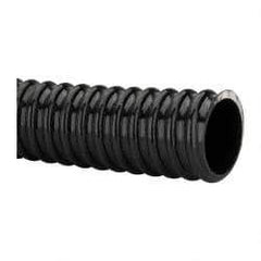 Made in USA - 1-1/2" ID, 28 Hg Vac Rating, 75 psi, PVC Vacuum & Duct Hose - 100' Long, Black, 4" Bend Radius, -10°F Min - Makers Industrial Supply