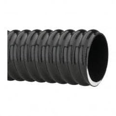 Made in USA - 2" ID, 28 Hg Vac Rating, 70 psi, PVC Vacuum & Duct Hose - 100' Long, Black, 5" Bend Radius, -10°F Min - Makers Industrial Supply