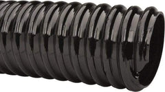 Made in USA - 2-1/2" ID, 28 Hg Vac Rating, 65 psi, PVC Vacuum & Duct Hose - 100' Long, Black, 7" Bend Radius, -10°F Min - Makers Industrial Supply