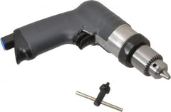 Ingersoll-Rand - 1/4" Keyed Chuck - Pistol Grip Handle, 3,000 RPM, 17 CFM, 0.4 hp, 90 psi - Makers Industrial Supply