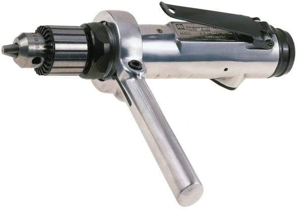 Ingersoll-Rand - 3/8" Keyed Chuck - Inline Handle, 1,000 RPM, 15 CFM, 0.4 hp, 90 psi - Makers Industrial Supply
