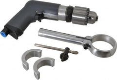 Ingersoll-Rand - 1/2" Reversible Keyed Chuck - Pistol Grip Handle, 900 RPM, 17 CFM, 0.4 hp, 90 psi - Makers Industrial Supply