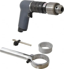 Ingersoll-Rand - 1/2" Keyed Chuck - Pistol Grip Handle, 600 RPM, 25 CFM, 0.75 hp, 90 psi - Makers Industrial Supply