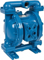 SandPIPER - 1" NPT, Metallic, Air Operated Diaphragm Pump - Santoprene Diaphragm, Aluminum Housing - Makers Industrial Supply