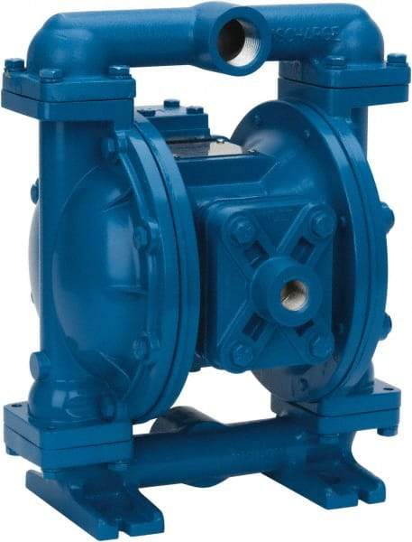 SandPIPER - 1" NPT, Metallic, Air Operated Diaphragm Pump - PTFE Diaphragm, Aluminum Housing - Makers Industrial Supply