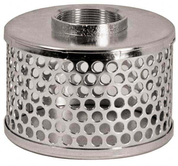 Kuriyama of America - 6" Hose, Round Hole Strainer - Plated Steel - Makers Industrial Supply