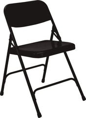 NPS - 18-1/4" Wide x 20-1/4" Deep x 29-1/2" High, Steel Standard Folding Chair - Black - Makers Industrial Supply