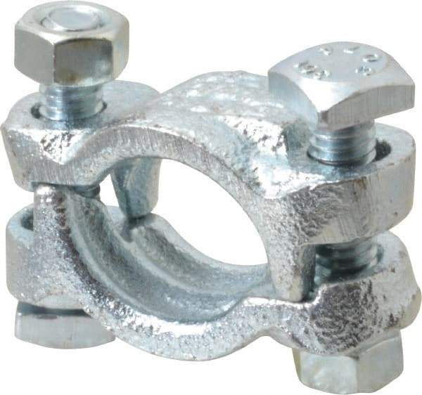 Dixon Valve & Coupling - 1-1/8 to 1-3/16" OD, Double Bolt Iron Clamp - Plated Malleable Iron - Makers Industrial Supply