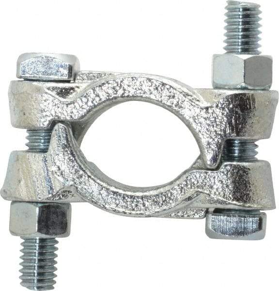 Dixon Valve & Coupling - 1-3/16 to 1-3/8" OD, Double Bolt Iron Clamp - Plated Malleable Iron - Makers Industrial Supply