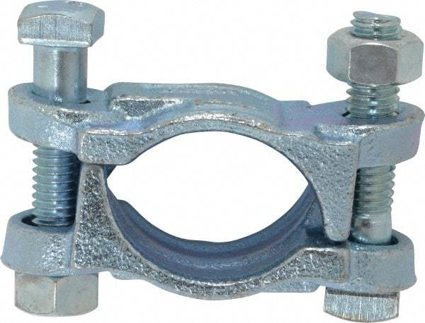 Dixon Valve & Coupling - 1-5/8 to 1-13/16" OD, Double Bolt Iron Clamp - Plated Malleable Iron - Makers Industrial Supply