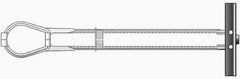 Powers Fasteners - 1/2" Screw, 1/2" Diam, 4" Long, 2-1/2" Thick, Strap Toggle Drywall & Hollow Wall Anchor - 3/4" Drill, Plastic, Grade 5, Use in Drywall - Makers Industrial Supply