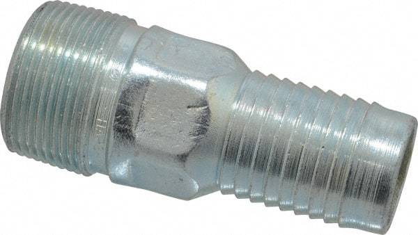 Campbell Fittings - 1-1/4" Pipe ID, Threaded Combination Nipple for Hoses - Plated Steel - Makers Industrial Supply