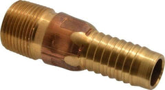 Campbell Fittings - 3/4" Pipe ID, Threaded Combination Nipple for Hoses - Brass - Makers Industrial Supply