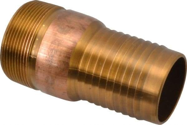 Campbell Fittings - 2" Pipe ID, Threaded Combination Nipple for Hoses - Brass - Makers Industrial Supply