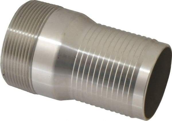 Campbell Fittings - 3" Pipe ID, Threaded Combination Nipple for Hoses - Stainless Steel - Makers Industrial Supply