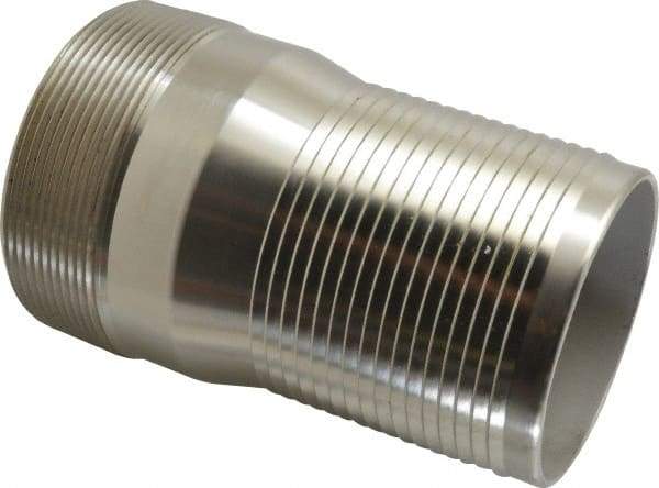 Campbell Fittings - 4" Pipe ID, Threaded Combination Nipple for Hoses - Stainless Steel - Makers Industrial Supply