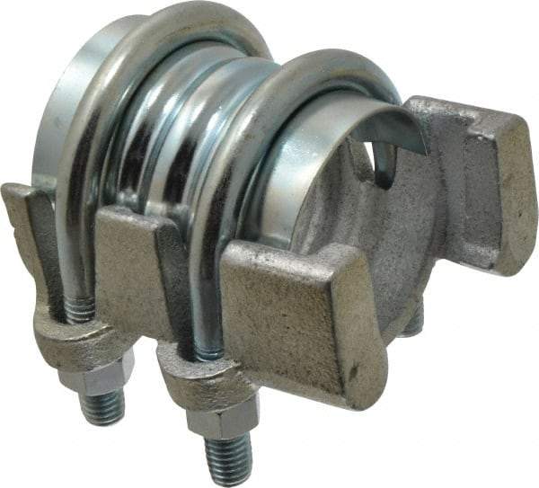 Campbell Fittings - 2" Hose, Interlocking U-Bolt Clamp - Plated Steel - Makers Industrial Supply