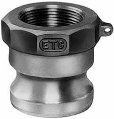 EVER-TITE Coupling Products - 5" Stainless Steel Cam & Groove Suction & Discharge Hose Male Adapter Female NPT Thread - Part A, 5" Thread, 75 Max psi - Makers Industrial Supply