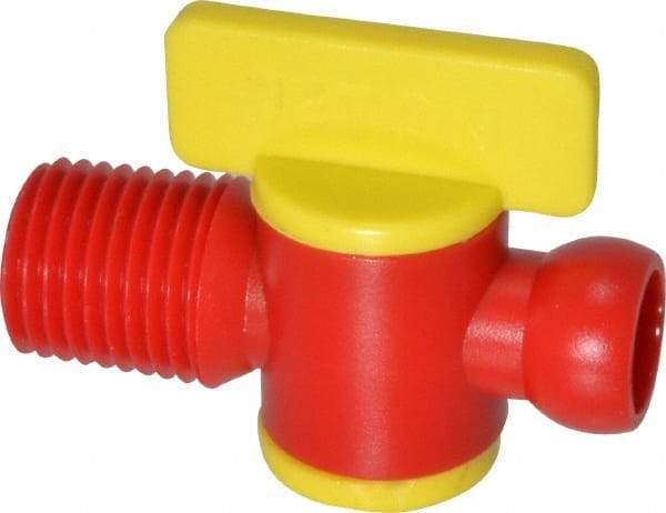 Value Collection - 2 Piece, 1/4" ID Coolant Hose NPT Valve - Male to Female Connection, POM Body, 1/4 NPT, Use with Snap Together Hose Systems - Makers Industrial Supply