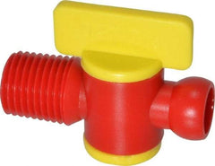 Value Collection - 2 Piece, 1/4" ID Coolant Hose NPT Valve - Male to Female Connection, POM Body, 1/4 NPT, Use with Snap Together Hose Systems - Makers Industrial Supply