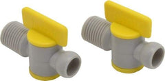 Value Collection - 2 Piece, 1/4" ID Coolant Hose NPT Valve - Male to Female Connection, POM Body, 1/4 NPT, Use with Snap Together Hose Systems - Makers Industrial Supply