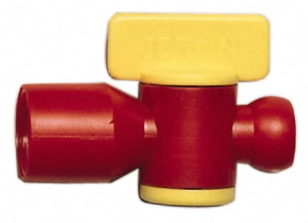 Value Collection - 2 Piece, 1/4" ID Coolant Hose NPT Valve - Female to Female Connection, POM Body, 1/4 NPT, Use with Snap Together Hose Systems - Makers Industrial Supply