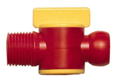 Value Collection - 2 Piece, 3/8" ID Coolant Hose BSPT Valve - Male to Female Connection, POM Body, 3/8 BSPT, Use with Snap Together Hose Systems - Makers Industrial Supply