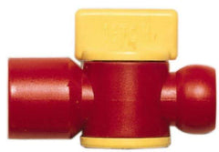 Value Collection - 2 Piece, 3/8" ID Coolant Hose BSPT Valve - Female to Female Connection, POM Body, 3/8 BSPT, Use with Snap Together Hose Systems - Makers Industrial Supply