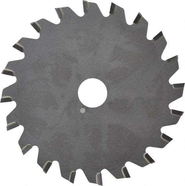 Onsrud - 4" Diam x 0.095" Blade Thickness x 5/8" Arbor Hole Diam, 20 Tooth Slitting and Slotting Saw - Arbor Connection, Right Hand, Uncoated, Carbide-Tipped, 0° Rake - Makers Industrial Supply