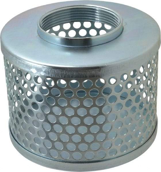 Kuriyama of America - 3" Hose, Round Hole Strainer - Plated Steel - Makers Industrial Supply