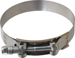 Campbell Fittings - 4" Hose, 3/4" Wide x 0.025" Thick, T-Bolt Band Clamp - Stainless Steel - Makers Industrial Supply