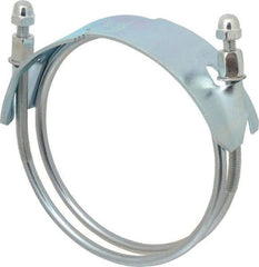 Kuriyama of America - 6" Hose, Spiral Double Bolt Hose Clamp - Plated Steel - Makers Industrial Supply