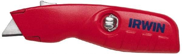 Irwin - Retractable Utility Knife - Red Handle, 2 Blades Included - Makers Industrial Supply