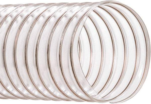 Hi-Tech Duravent - 4" ID, 50' Long, PVC Blower & Duct Hose - Clear, 5-1/2" Bend Radius, 17 In/Hg, 11 Max psi, -20 to 180°F, Abrasion and Chemical Resistant - Makers Industrial Supply