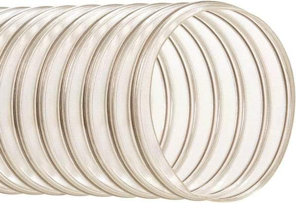 Hi-Tech Duravent - 10" ID, 50' Long, Polyurethane Blower & Duct Hose - Clear, 11-1/4" Bend Radius, 6 In/Hg, 9 Max psi, -65 to 200°F, Oil and Gas Resistant - Makers Industrial Supply