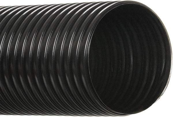 Hi-Tech Duravent - 4" ID, 50' Long, Polyethylene Blower & Duct Hose - Black, 5-3/4" Bend Radius, 3 In/Hg, 5 Max psi, -30 to 160°F, UV Resistant - Makers Industrial Supply