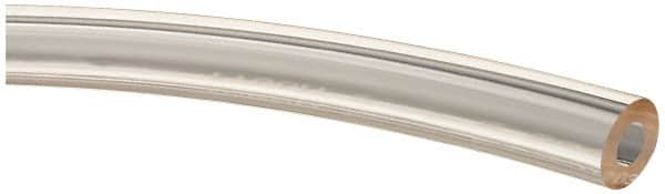 Made in USA - 1/4" ID x 1/2" OD, 1/8" Wall Thickness, Cut to Length (50' Standard Length) Plastic Tube - Clear, 43 Max psi, 40 Hardness - Makers Industrial Supply