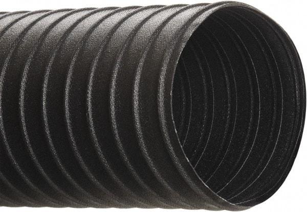 Hi-Tech Duravent - 4" ID, 25' Long, Steel Blower & Duct Hose - Black, 6-1/2" Bend Radius, 25 In/Hg, 33 Max psi, -40 to 250°F, Chemical and Abrasion Resistant - Makers Industrial Supply