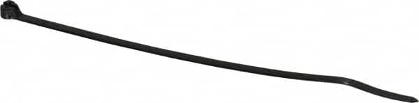 Thomas & Betts - 7.31" Long Black Polypropylene Standard Cable Tie - 30 Lb Tensile Strength, 1.22mm Thick, 1-1/2" Max Bundle Diam - Makers Industrial Supply