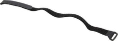 Thomas & Betts - 18" Long Black Nylon Hook & Loop Strap - 50 Lb Tensile Strength, 1/16" Thick, 127mm Max Bundle Diam - Makers Industrial Supply