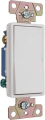 Pass & Seymour - 3 Pole, 120 to 277 VAC, 15 Amp, Specification Grade, Rocker, Wall and Dimmer Light Switch - 1.3 Inch Wide x 4.2 Inch High - Makers Industrial Supply