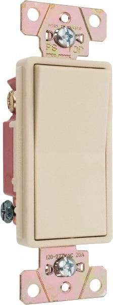 Pass & Seymour - 3 Pole, 120 to 277 VAC, 20 Amp, Specification Grade, Rocker, Wall and Dimmer Light Switch - 1.3 Inch Wide x 4.2 Inch High - Makers Industrial Supply