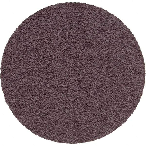 Superior Abrasives - 1-1/2" Diam, 80 Grit Aluminum Oxide Adhesive PSA Disc - Medium Grade, Brown, Cloth Backing, Flexible - Makers Industrial Supply