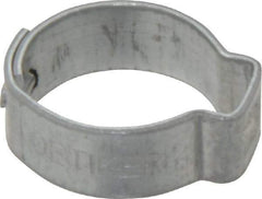 Oetiker - 13.5 to 15.7mm, Zinc-Plated 1-Ear Clamp - 5/8" Noml Size, 7mm Inner Width, 7mm Wide x 0.75mm Thick, Carbon Steel - Makers Industrial Supply