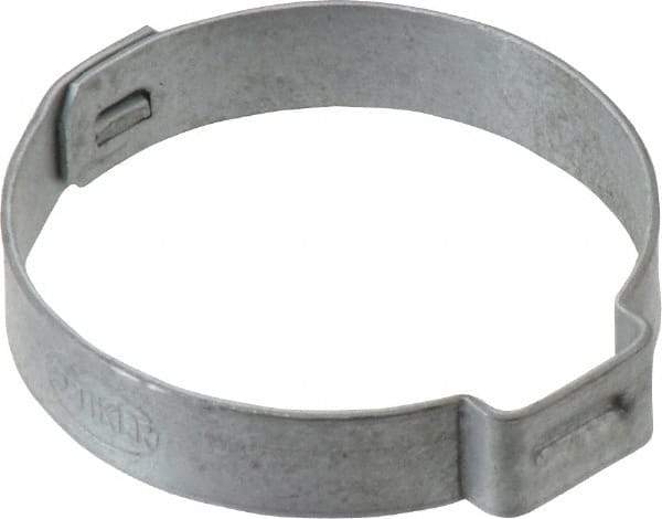 Oetiker - 30 to 33.1mm, Zinc-Plated 1-Ear Clamp - 1-5/16" Noml Size, 10mm Inner Width, 7mm Wide x 0.75mm Thick, Carbon Steel - Makers Industrial Supply