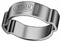 Oetiker - 26.3 to 31mm, Zinc-Plated 2-Ear Clamp - 1-3/16" Noml Size, 7.38mm Inner Width, 10mm Wide x 1.5mm Thick, Carbon Steel - Makers Industrial Supply