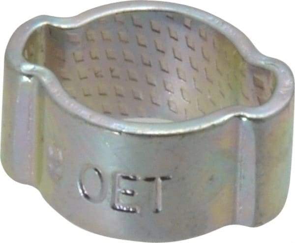 Oetiker - 7 to 9mm, Zinc-Plated 2-Ear Clamp - 5/16" Noml Size, 3.14mm Inner Width, 7mm Wide x 1mm Thick, Carbon Steel - Makers Industrial Supply