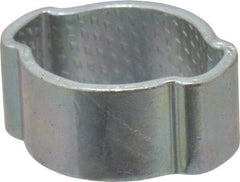 Oetiker - 8.1 to 11mm, Zinc-Plated 2-Ear Clamp - 3/8" Noml Size, 4.55mm Inner Width, 7mm Wide x 1mm Thick, Carbon Steel - Makers Industrial Supply