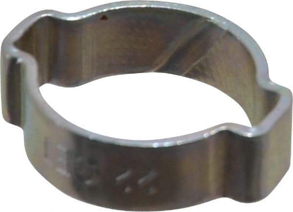 Oetiker - 18 to 22mm, Zinc-Plated 2-Ear Clamp - 13/16" Noml Size, 6.28mm Inner Width, 9mm Wide x 1.5mm Thick, Carbon Steel - Makers Industrial Supply